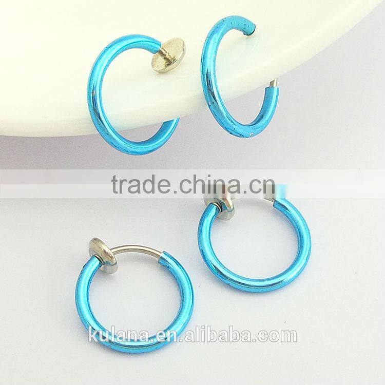15 mm Wide Spring Factory Wholesale Colored Captive Hoop Nose Rings