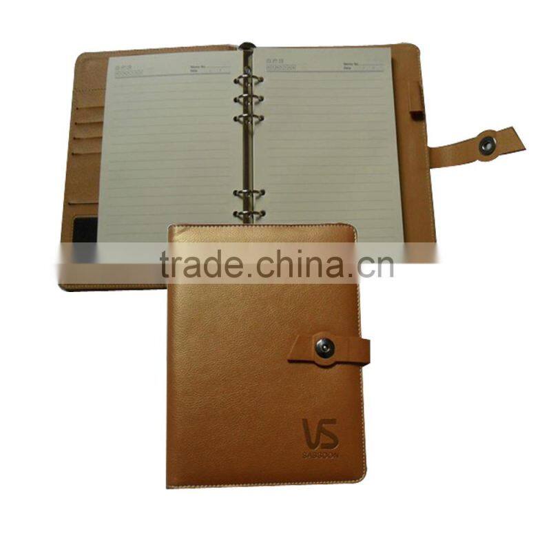 Custom Color Leather Cover 2016 Ring Binder Diary