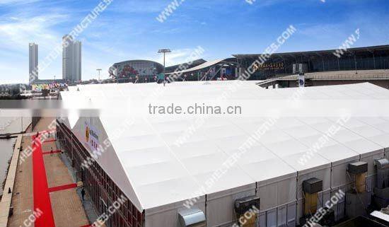 high quality clear span aluminum frame tent ABS solid wall system