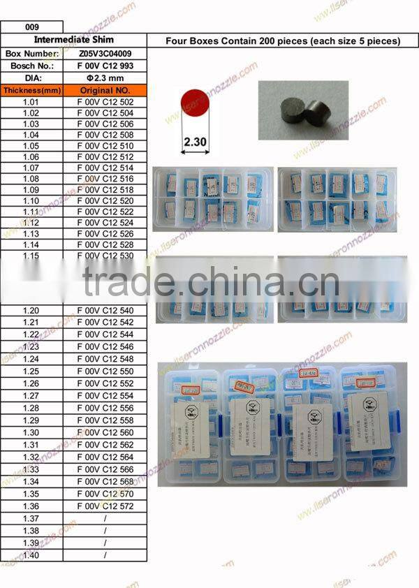 Bosch Common Rail Injector shim Denso and Bosch Injector Repair Kits Adjusting Shim