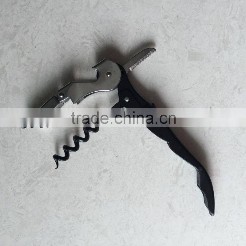 Double-lever system waiter's corkscrew ,wine opener ,painting handle cork puller