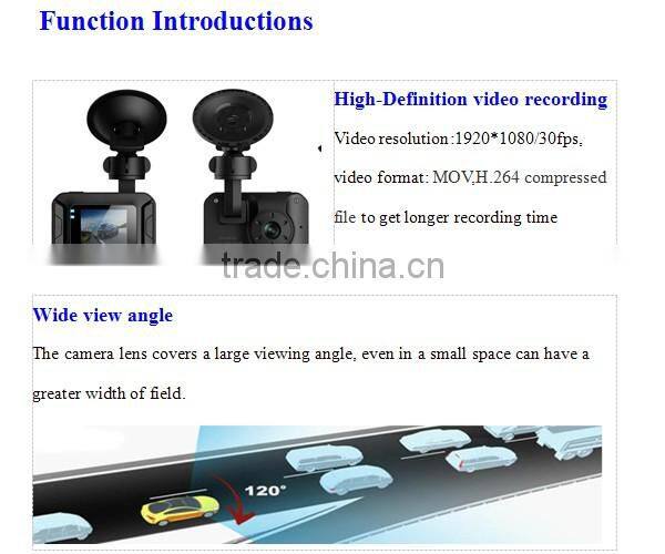 Ultra Mini Car camera front DVR with NTK96550+AR0330 solution hd 720p detective camcorder