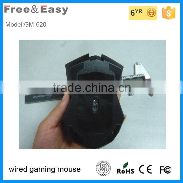best Ergonomic design custom LED 6d gaming mouse wired for pc