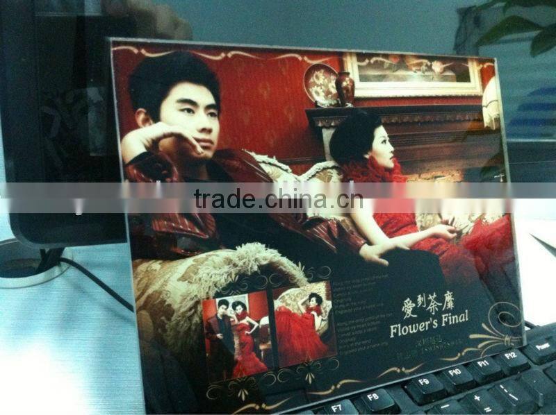 Multicolor flatbed print logo in glass bottle CMYK with CISS