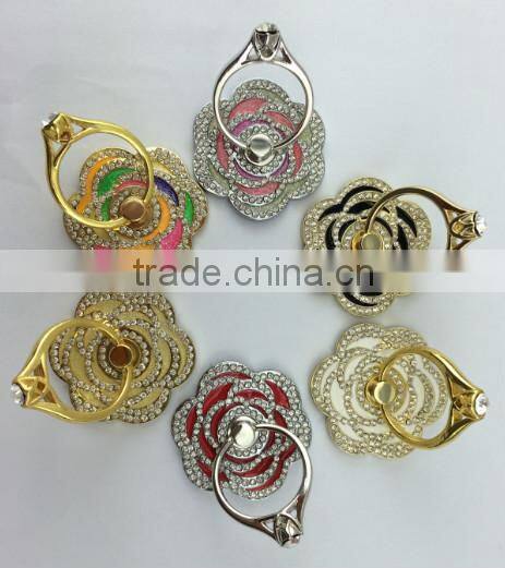 crystal sticky phone ring holder,mobile phone holder for car