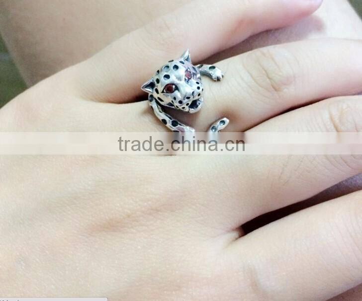 5925 Silver Ring Diamond New Design Spot Leopard Silver Ring
