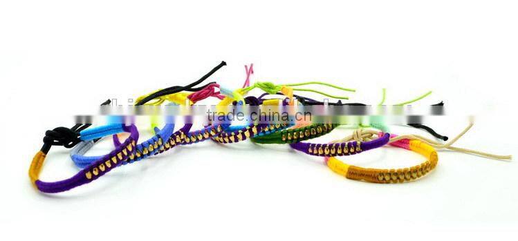 Cheap Handmade Multi-Color twisted chain link pattern handmade bracelet