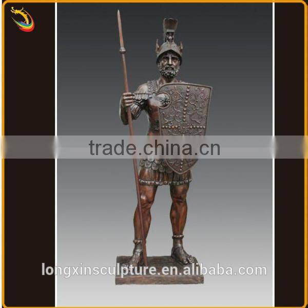 Ancient Bronze Soldier Statue Metal Cast Knight Bronze Statue