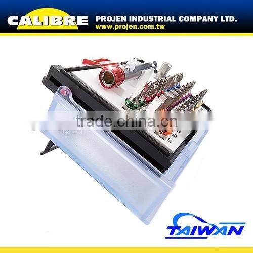 CALIBRE 1/4"Dr 32pc Color Socket and bit hand tool set
