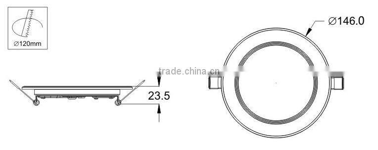 Ultra Thin Ceiling 4 Inch 9W Round LED Panel Light