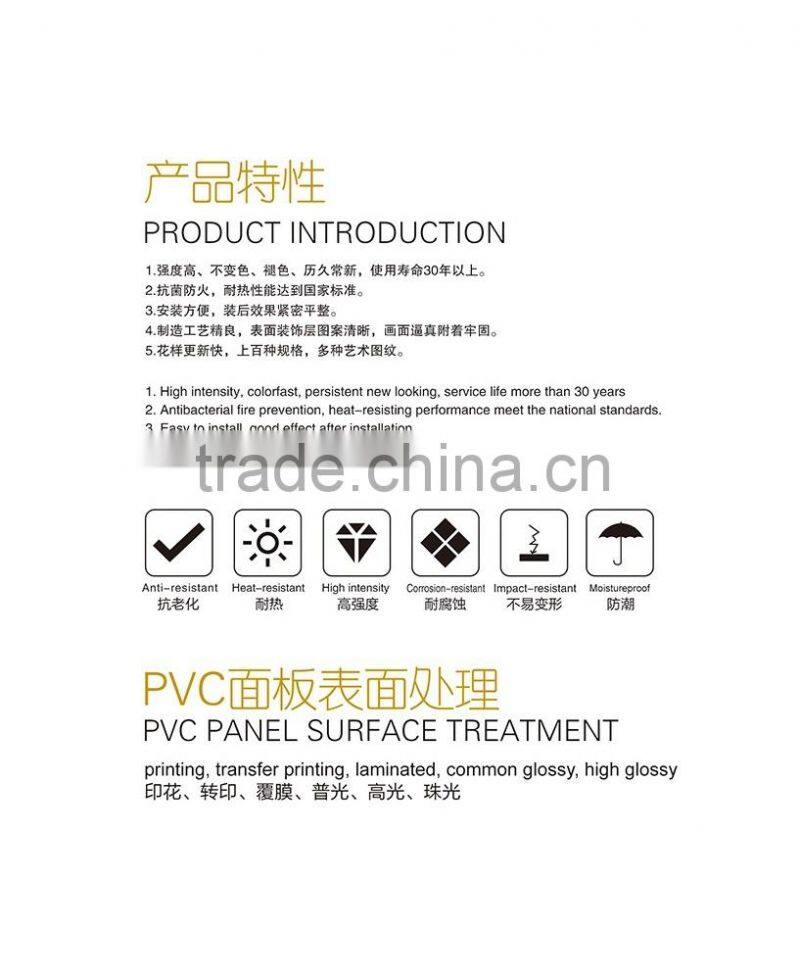 plastic paneling laminated pvc ceiling decorative wall board