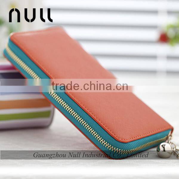 High quality genuine leather woman cell phone wallet