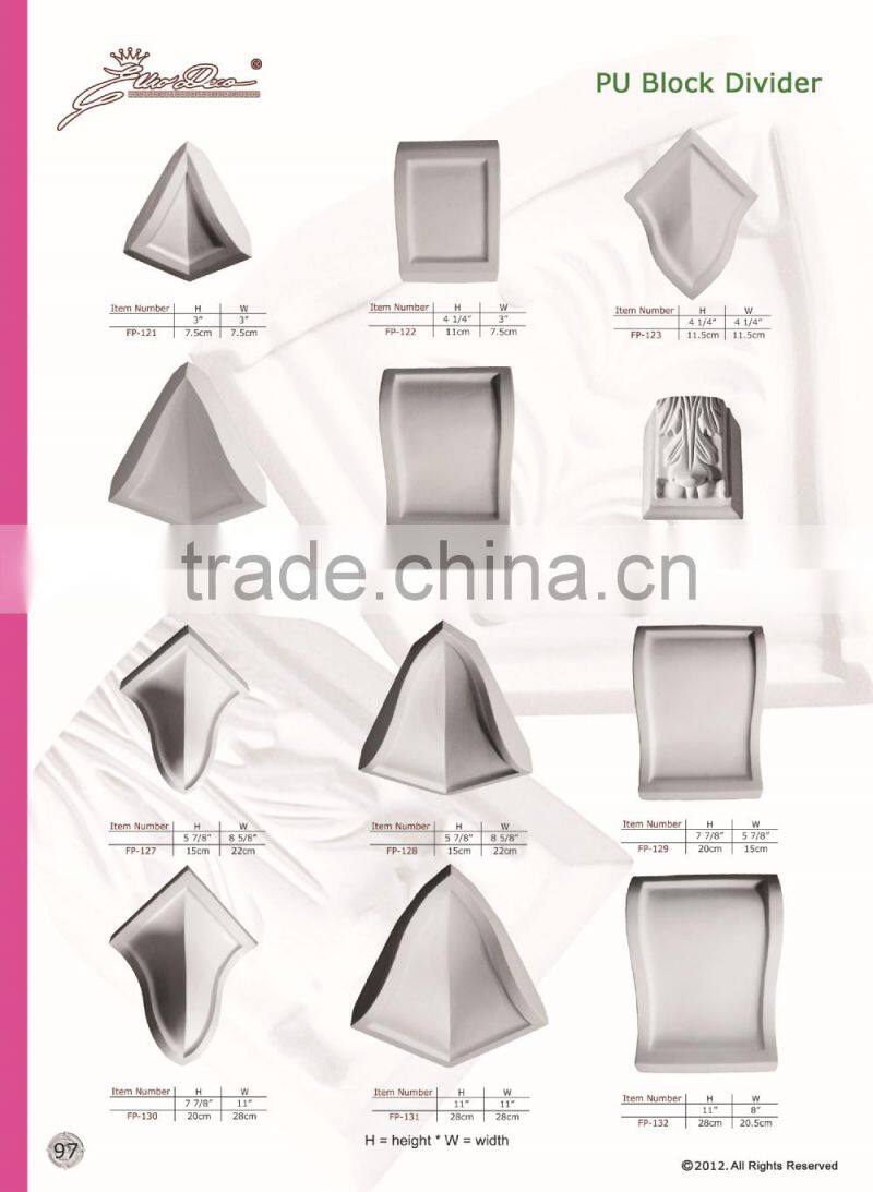 PU Good price beautiful new modern decorative Polyurethane Crown Moulding