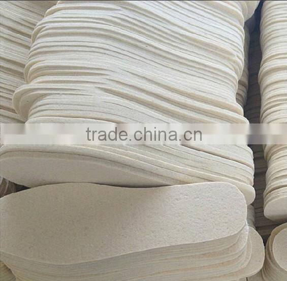 natural white soft and warm felt insole