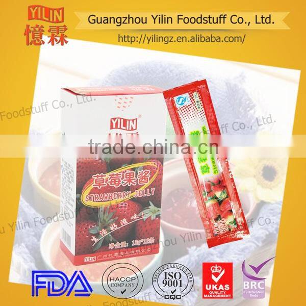 2015 popular promotional jam oem bulk strawberry jam 18g