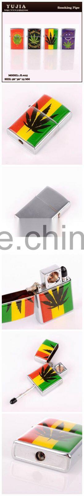 YuJia 2015 newly style lighter unique mini Zinc metal smoking pipes JL-015