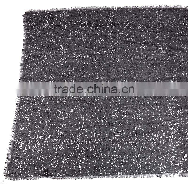 2015 Fashinable Plain silver spot TR Hot Sale Whole Sale TR fabric Scarf