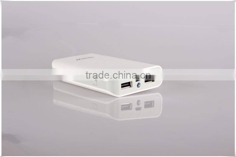 headphone 8400mah dual usb flashlight portable keychain power bank