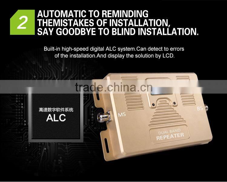 ATNJ large coverage new intelligence 900&2100mhz mobile signal repeater with a full kits