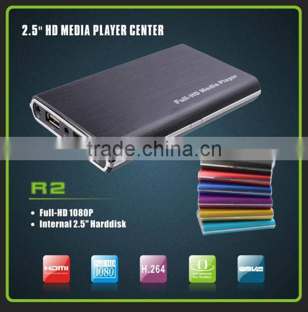 Best 3D 1080p media player Mini TV player Internal 2.5" hard disk