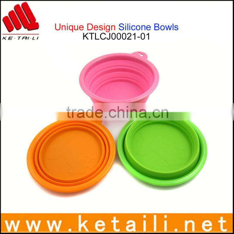 Good quality silicone folding washing up bowl, microwave safe silicone bowls