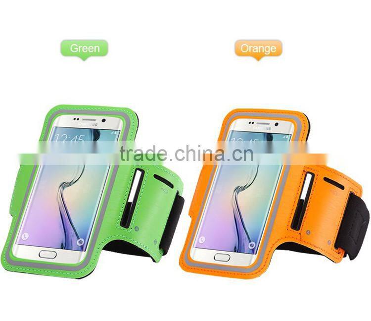 Waterproof Sport Running Armband For Samsung Galaxy S6/S6 Edge Gym Mobile Phone Arm Holder Belt Brush Leather Case