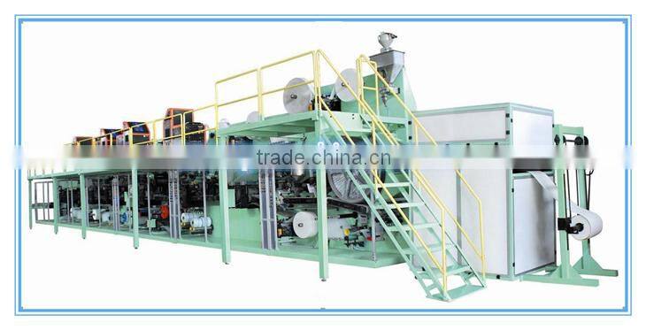 Frequency woman ultra thin horizontal sanitary napkin disposable machine