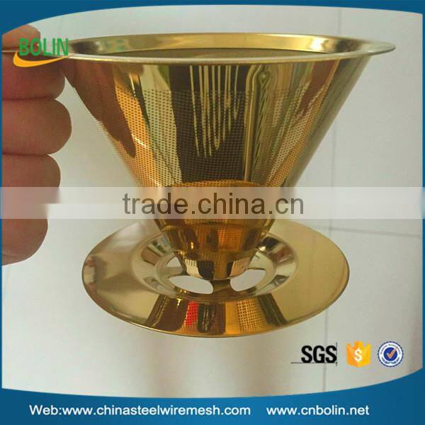 New Products 304 Stainless Steel Pour Over Cone Coffee Filter/Coffee Dripper