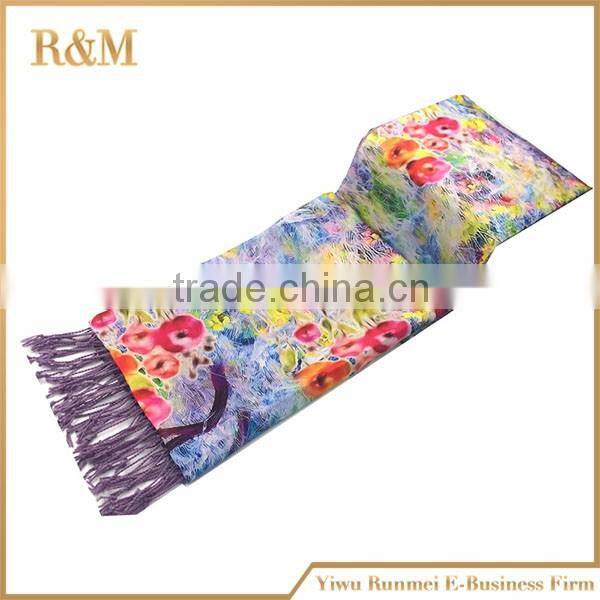 Factory Sale superior quality long knit scarf with many colors