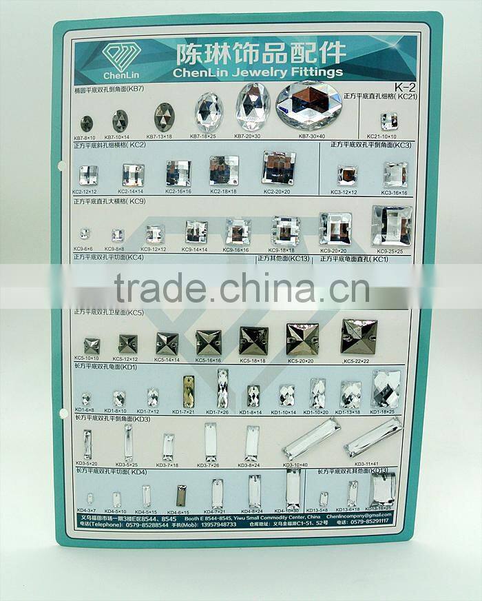 KR14 galaxy foiled 13*17 flat back sew on acrylic rhinestones for fashion decoration, craft making, garment bags accessories