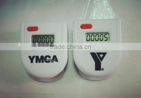 Big Logo Position Promotional Digital Single Function Pedometer with Clip