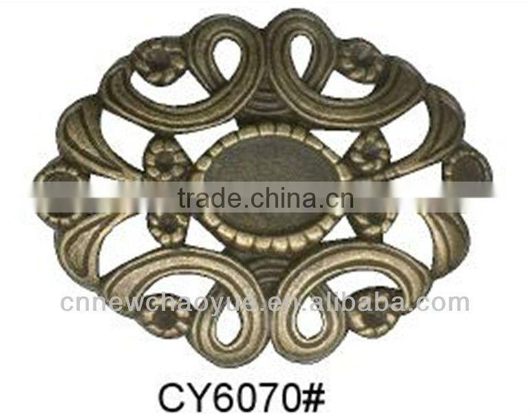 nickle free fashion pin buckle with filigree details and gems