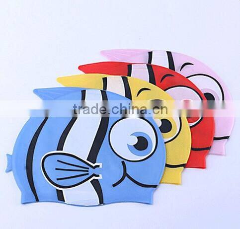 Animal Pattern Cartoon Silicone Kid Children Swimming Bathing Head Cover Cap Hat