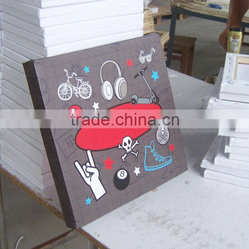 Decorative stretched canvas