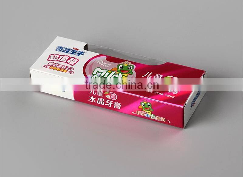 toothpaste packing box with PVC window