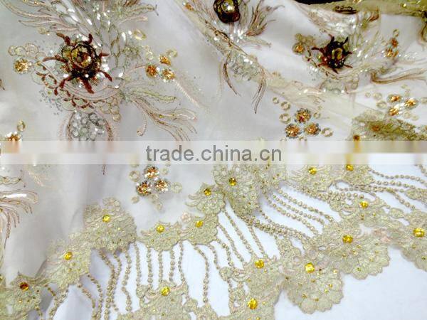 fashion evening dress french lace latest fabric lace for garment weeding party