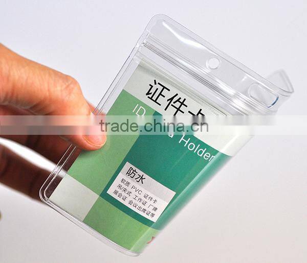 alibaba supplier RBD 0.4mm PVC Soft Frosted Badge Holder D4024