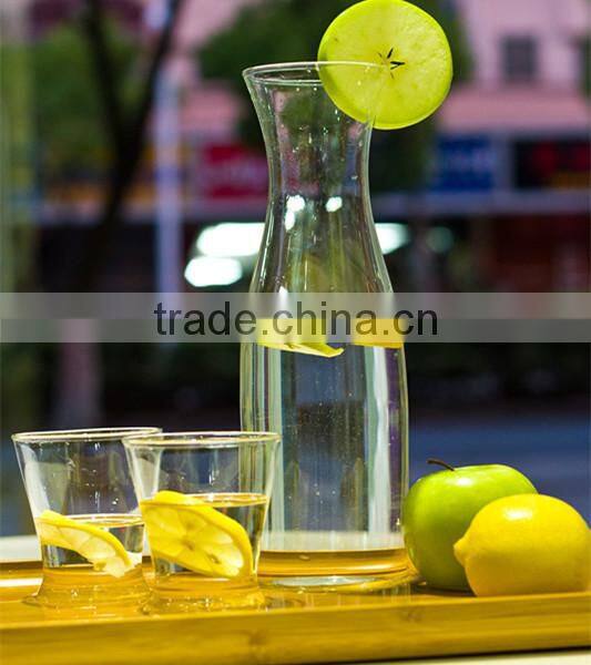 custom design clear borosilicate mouth blown glass pitcher/kettle/jug,high quality glass carafe