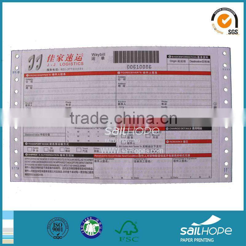 Reliable consignment note printing paper direct factory price offer