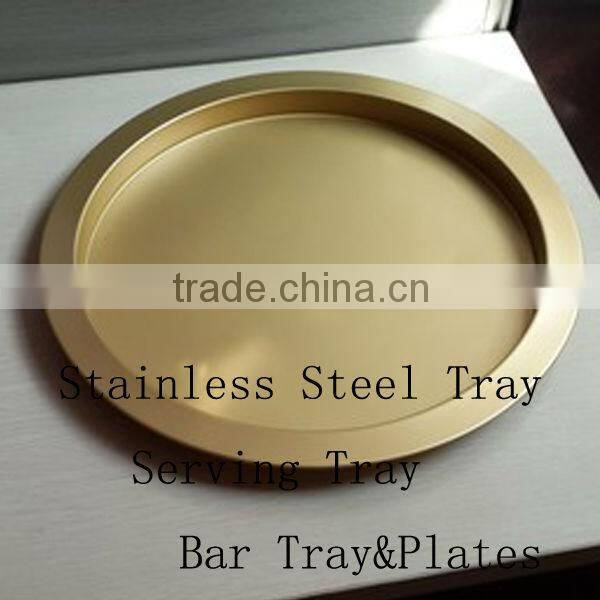 Gold-plating stainless steel tray or plates,bar tray,fruit plates