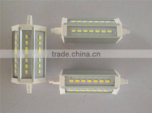 Zhejiang Factory LED R7S 118mm 10W 21SMD 5630 85-265V AC 6000K Light Led Lamp Garden Light Two Years Warranty CE RoHS Approved
