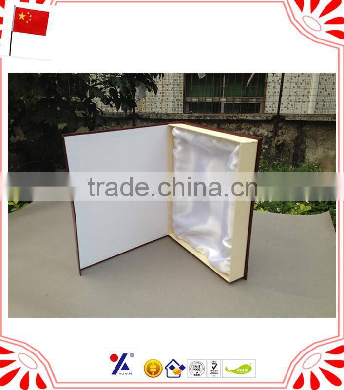 leather book shape special packing gift box