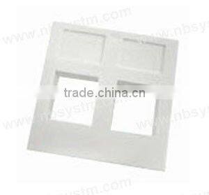 Face Plate 2 port, French type, size:45x45mm