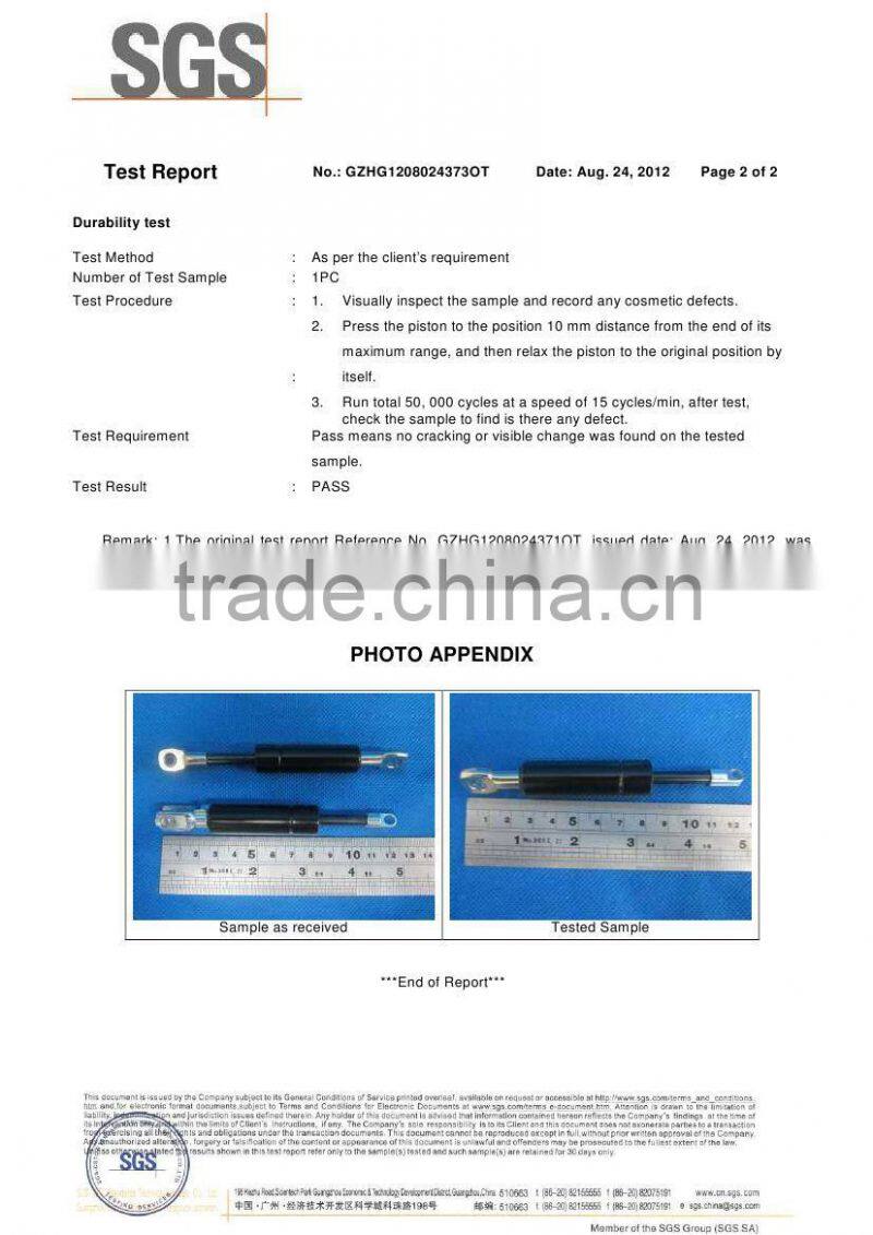 Good Quality Waterproof GAS SPRINGS