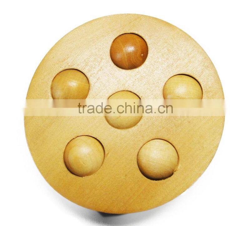 Round wooden massager