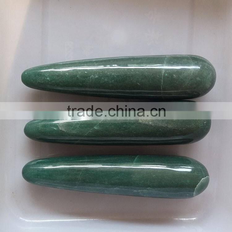 wholesale magic natural rock hand carved aventurine quartz crystal massager wand for healing crystal