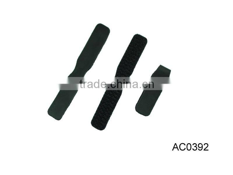 PVC injection on adhesive hook and loop for zipper puller