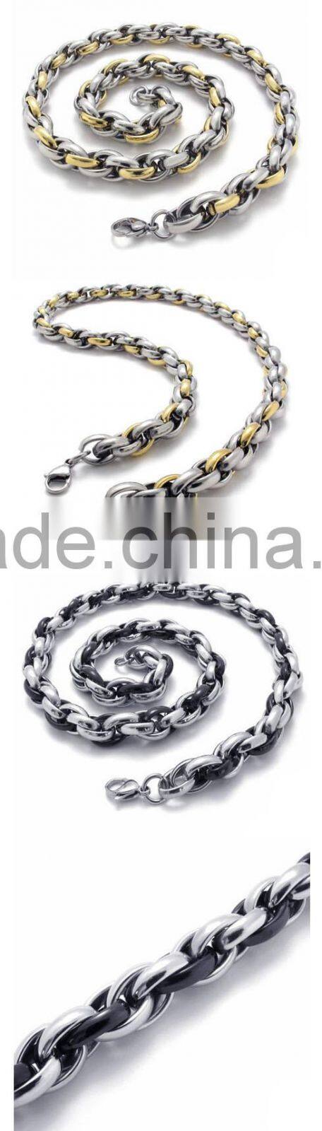 KSTONE 316 Stainless Steel Rope Chain Necklace