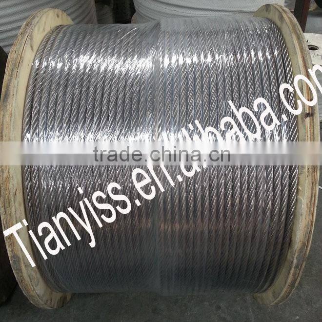 7x19 stainless steel wire rope for sale
