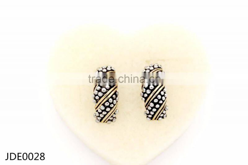 New fashion2016 wholesale Juyuan Double color plated whole sales earrings
